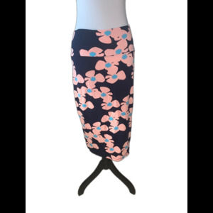 Ava Sky floral pencil skirt stretchy